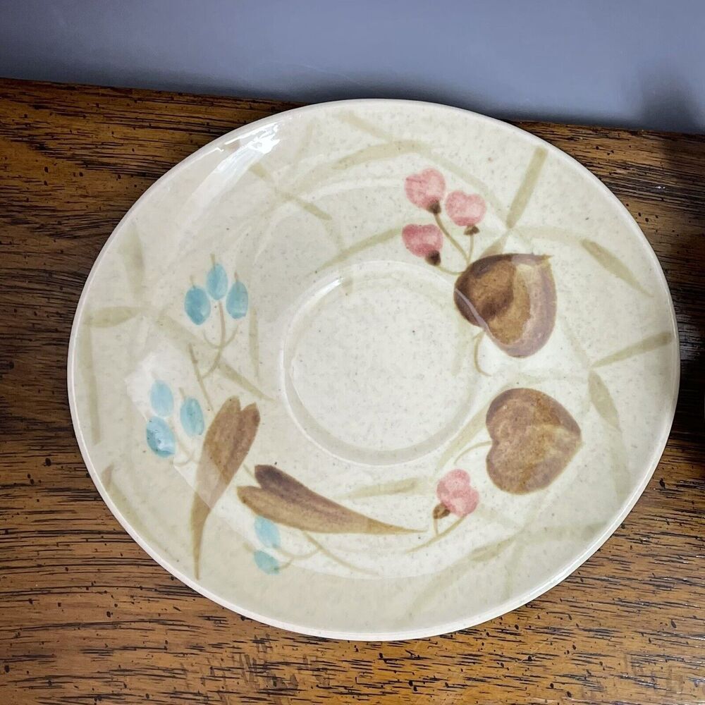 Vintage Red Wing‎ Saucer Plate Random Harvest Atomic MCM USA